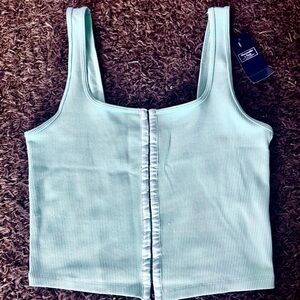 Abercrombie & Fitch Mint Green Ribbed Tank Top